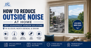 Modern soundproof UPVC and aluminium windows designed to reduce outside noise and improve home comfort